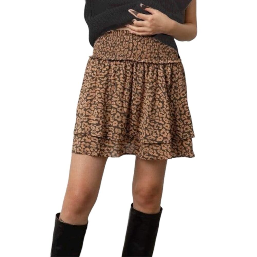 Rails Addison Batik Cheetah Print Tier Drop Waist… - image 1